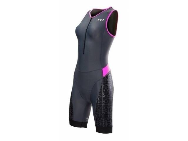 Tyr Enterito Tri Suit Competitor Women C / Pad M Grey/Pink